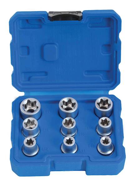 S-SE912 ZESTAW NASADEK TORX-E 1/2" 9 SZT SATRA