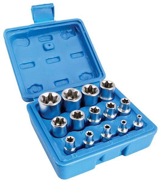 S-P14ES ZESTAW NASADEK TORX-E 1/4″ 3/8″ 1/2″ 14 SZT SATRA