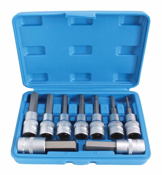 S-H912S ZESTAW NASADEK HEX 80 MM 1/2" 9 SZT SATRA
