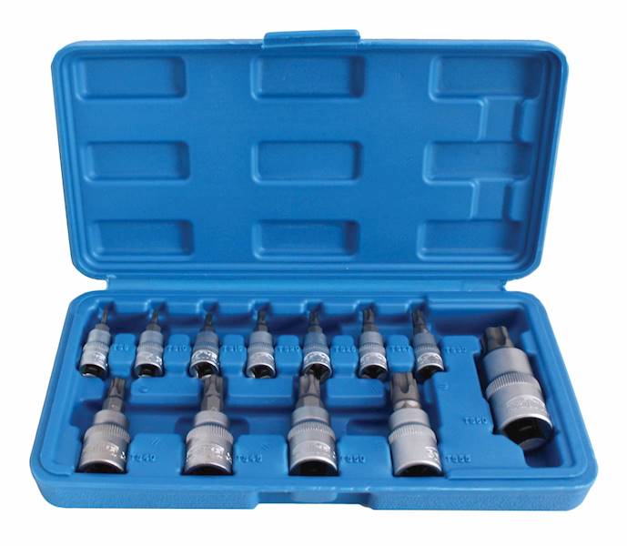 S-H125TP ZESTAW NASADEK TORX TAMPER 5-KT 1/4″ 3/8″ 1/2″ 12 SZT SATRA