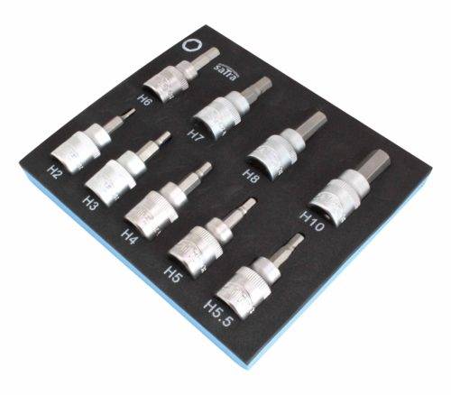 S-A938H ZESTAW NASADEK HEX 3/8" 9 SZT W PIANCE SATRA