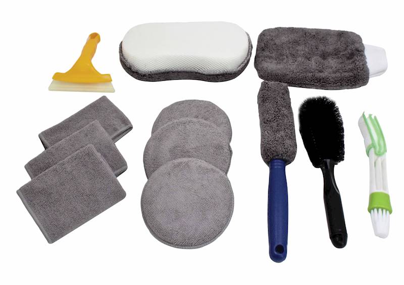 S-CL12SET ZESTAW DETALINGOWY DO PIELĘGNACJI SAMOCHODU 12 SZT SATRA