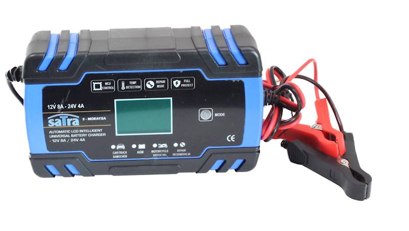S-MORAY8A AUTOMATYCZNA ŁADOWARKA LCD 12V/24V 8A/4A SATRA