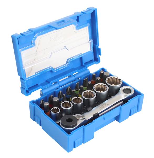 S-BS24S ZESTAW BITÓW I NASADEK VARIO-PLUS 1/4” 24 SZT SATRA