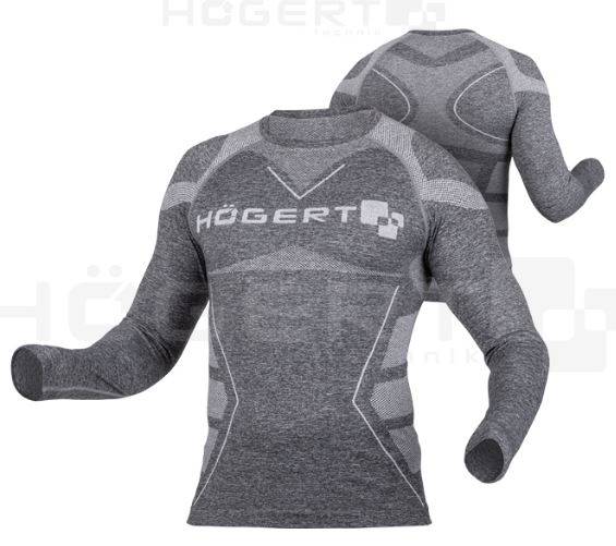 Bezszwowa koszulka termiczna, kolor grafitowy, XL-2XL "HOGERT"