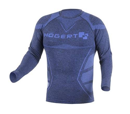Bezszwowa koszulka termiczna, kolor niebieski, XL-2XL "HOGERT"