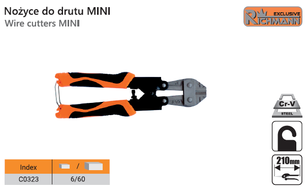 NOŻYCE DO DRUTU 200mm RICHMANN C0323