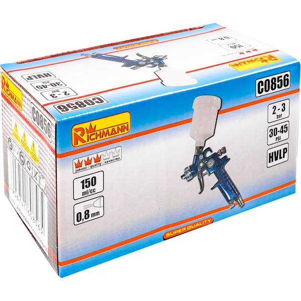 PISTOLET LAKIERNICZY MINI HVLP 125ml. DYSZA 0,8mm C0856