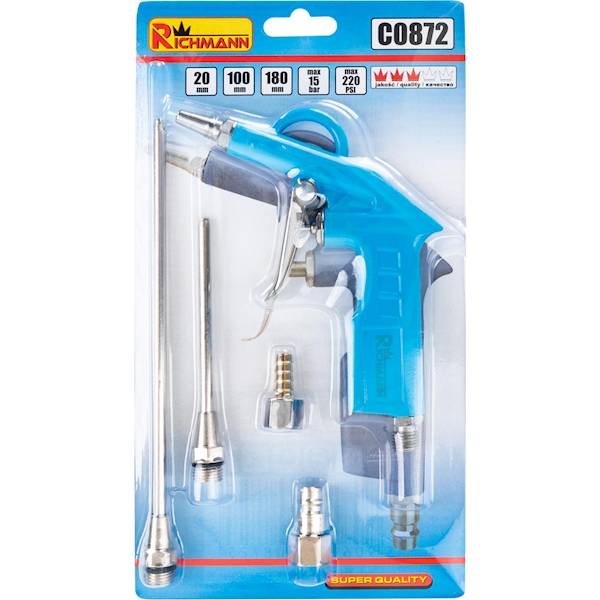 PISTOLET DO PRZEDMUCHIWANIA 2 KOŃCÓWKI C0872