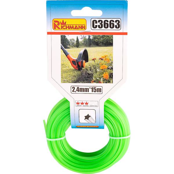 ŻYŁKA DO PODKASZARKI "GWIAZDKA" 2,4mm*15m RICHMANN C3663