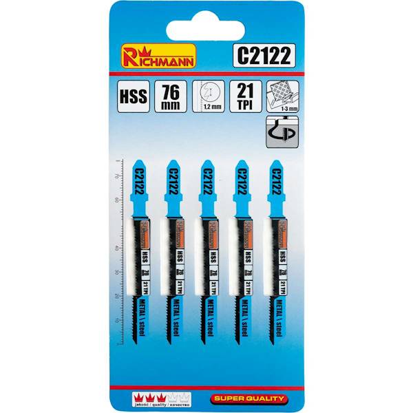 BRZESZCZOT DO WYRZ. METAL "T" HSS 76MM,21 TPI ,KRZYWE CIĘCIE (T218A) C2122