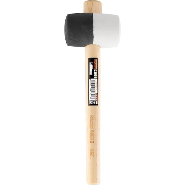MŁOTEK GUMOWY 115 BIAŁO-CZARNY RĄCZKA DREWNO RICHMANN C2605