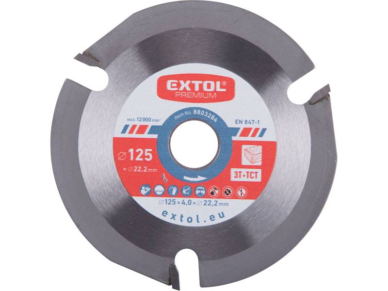 TARCZA DO DREWNA 3-zębna 125 DO SZLIFIERKI KATOWEJ " EXTOL PREMIUM " 8803284