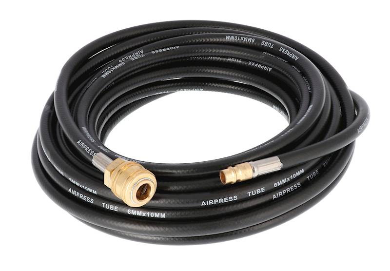 wąż pneumatyczny gumowy 10x6mm - 15m okuty 40461