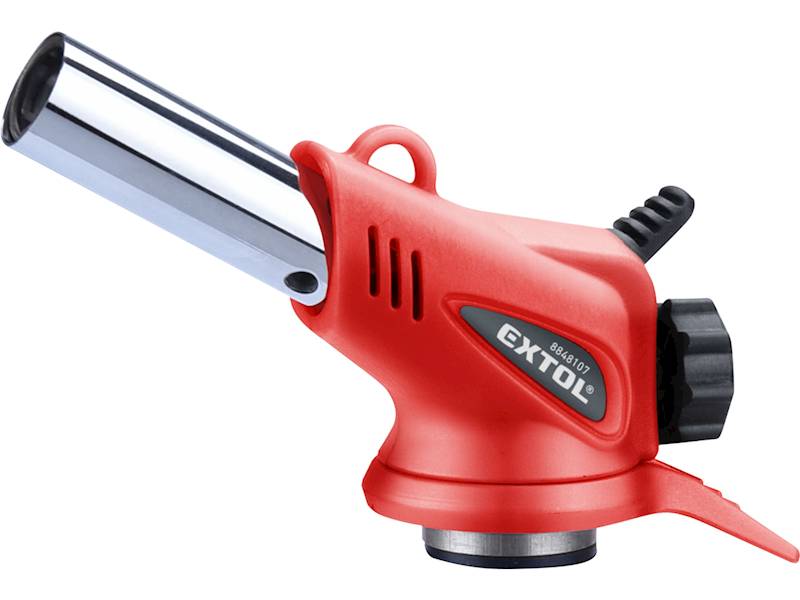 PALNIK GAZOWY MAŁY CZERWONY PIEZO "EXTOL" NA BUTLE 330g/600ml GWINT 7/16" 8848107