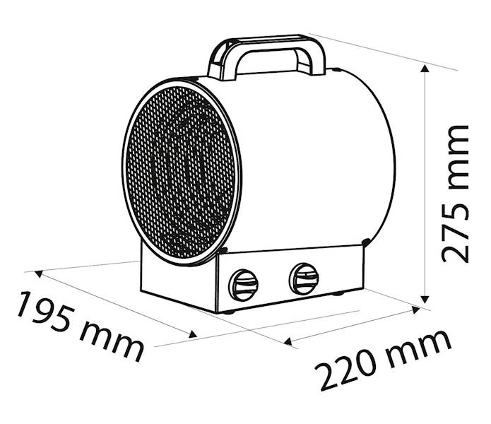 Nagrzewnica elektryczna 3kW przemysłowa "NEO"