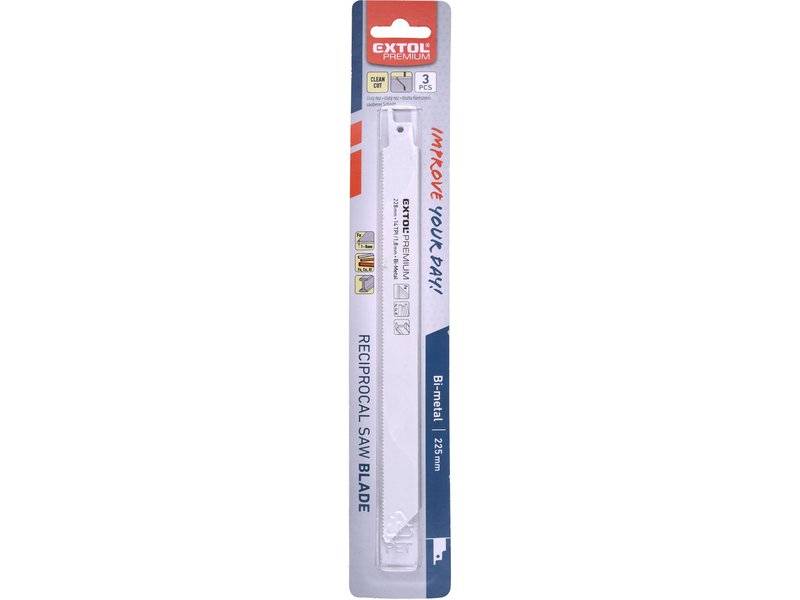 BRZESZCZOTY DO LISICY BI-METAL METAL 225mm / 14 ZĘBÓW 3szt. " EXTOL PREMIUM " 8806201