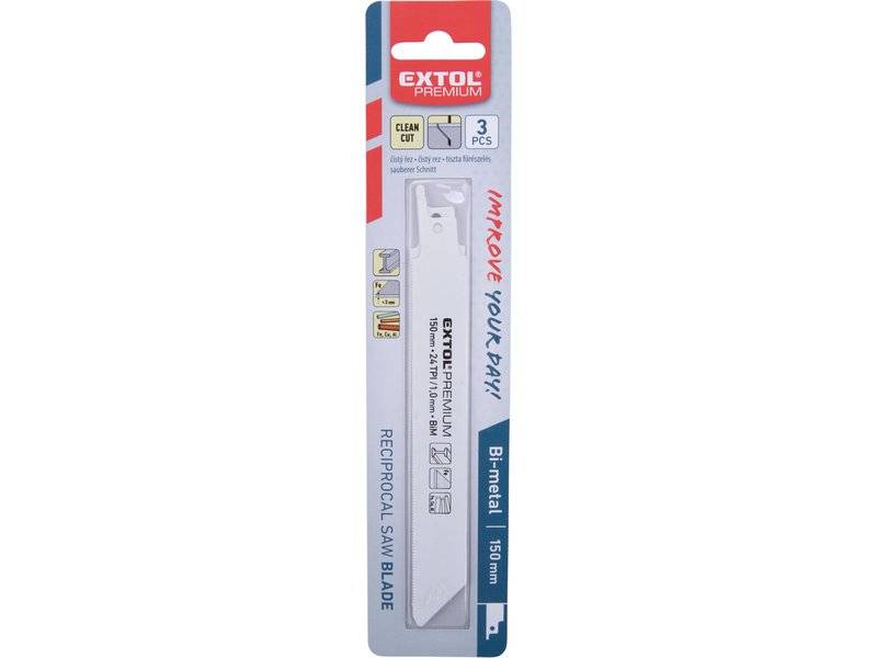BRZESZCZOTY DO LISICY BI-METAL METAL 150mm / 24 ZĘBY 3szt. 8806204