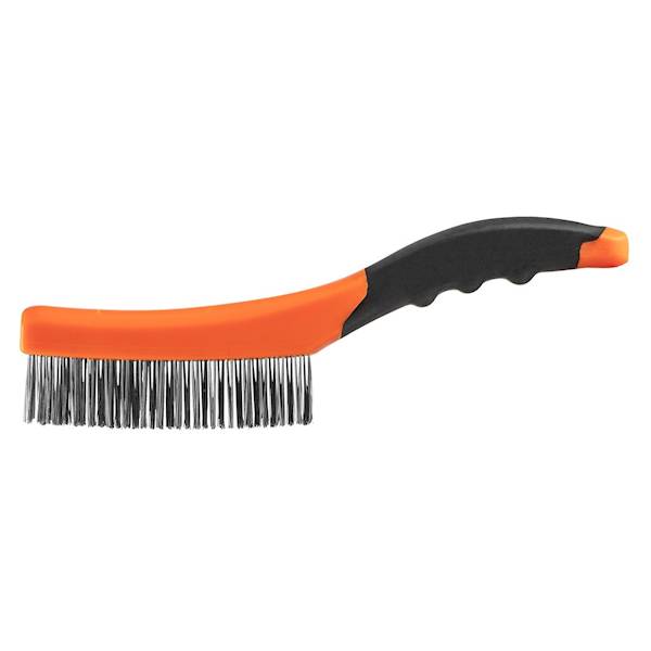 SZCZOTKA DRUCIANA 4 RZĘDOWA 260MM STALOWA PLASTIKOWA RĄCZKA C4356