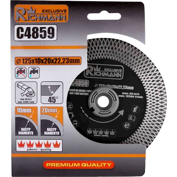 TARCZA DIAMENTOWA "SLIM" CIĘCIE+SZLIFOWANIE KRAWĘDZI 125mm  "CORONA" C4859