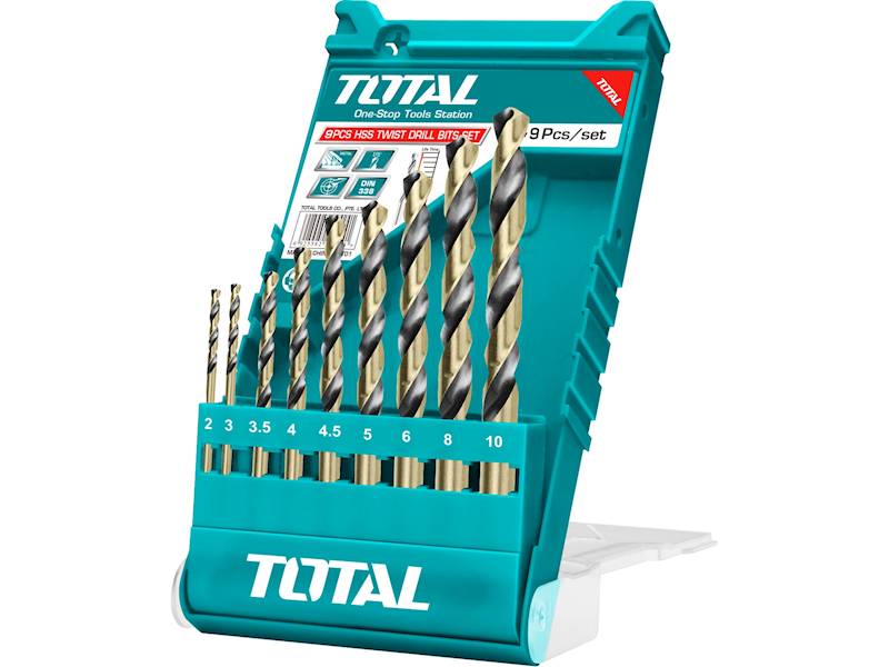 WIERTŁA DO METALU PROFI 2-10mm 9cz. "TOTAL"
