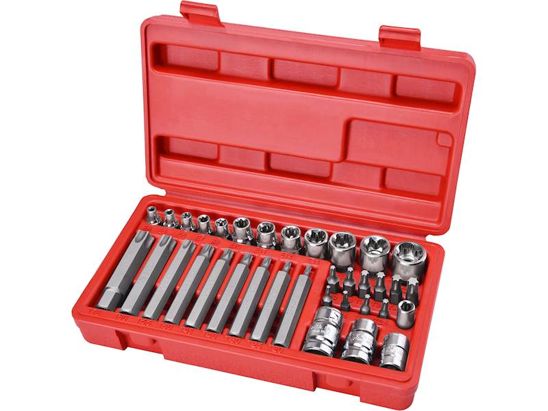 ZESTAW NASADEK I BITÓW TORX 35el. E4-20 T10-T70 "EXTOL" 8818211
