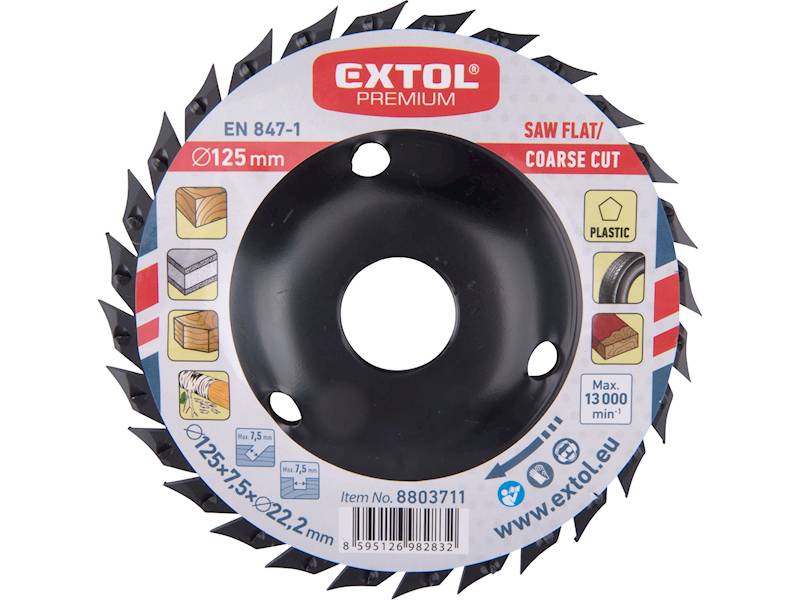 PIŁA TARNIK NA SZLIFIERKĘ KĄTOWĄ 125mm EXTOL PREMIUM 8803711