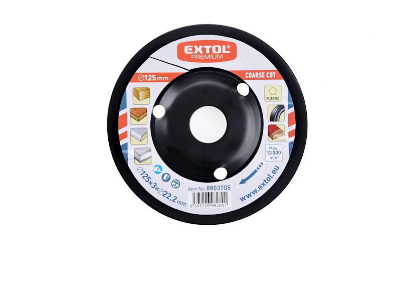 TARNIK SKOŚNY GRUBY NA SZLIFIERKĘ KĄTOWĄ 125mm EXTOL PREMIUM 8803705