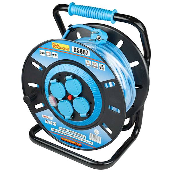 PRZEDŁUŻACZ BĘBNOWY PLASTIK 25M 3x1,5 H05VV-F IP4 RICHMANN C5986