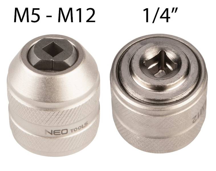 ADAPTER DO GWINTOWNIKÓW, 1/4" M5-M12   "NEO"
