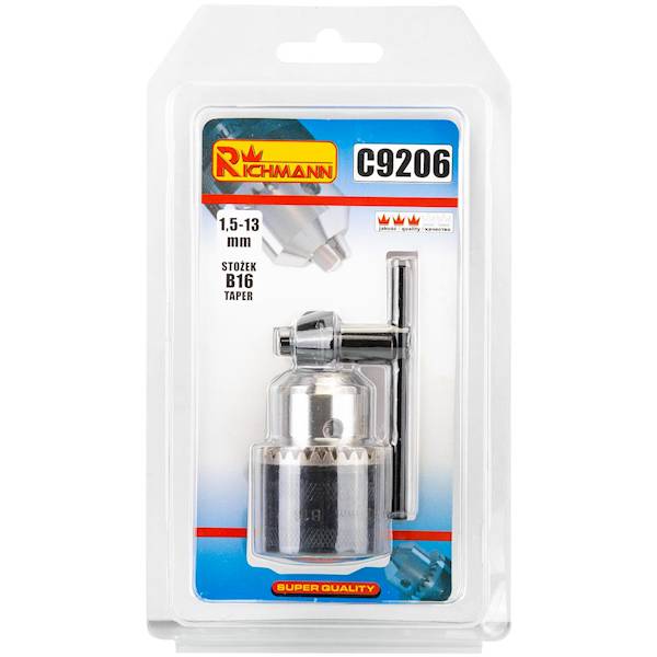 UCHWYT GŁOWICA DO WIERTARKI 13mm STOŻEK B16 NA KLUCZYK RICHMANN C9206