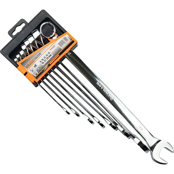 KLUCZE PŁ-OCZKOWE DŁUGIE KPL 8 SZT 8-24mm RICHMANN C6350