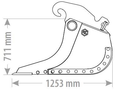 Łyżka do przesiewania 1600mm 12-14T