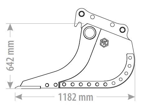 Łyżka do przesiewania 1600mm 10-12T