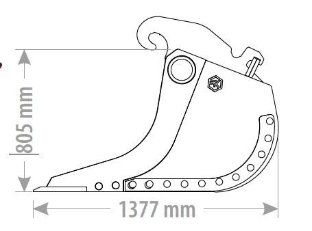 Łyżka do przesiewania 1600mm 14-18T