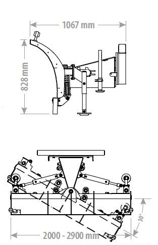 Pług śnieżny prosty standardowy 2.6m EURO/TUZ II