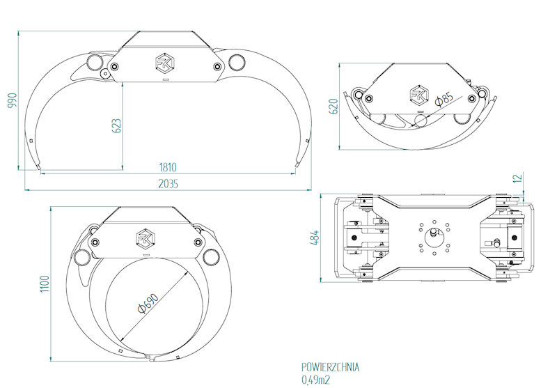 Chwytak do drewna R49