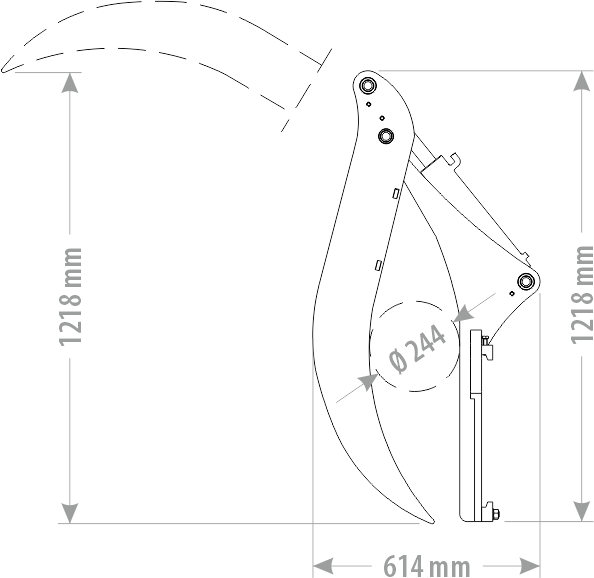 Chwytak do drewna na paleciarkę FEM3