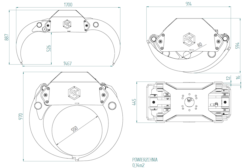 Chwytak do drewna R25