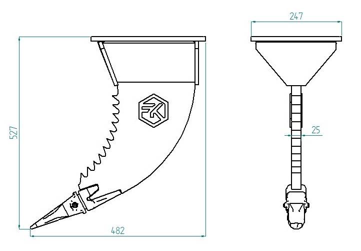 Ząb zrywający ripper SAW 1-1,9T  Lehnhoff MS01