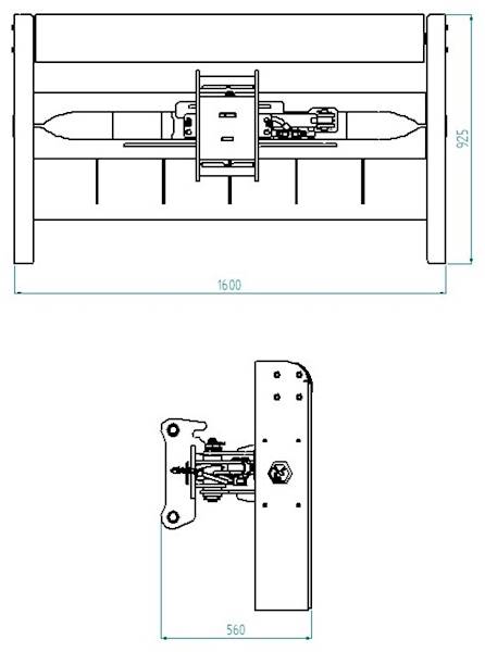 Belka równająca hydrauliczna 1500mm 1,9-6 T MS03