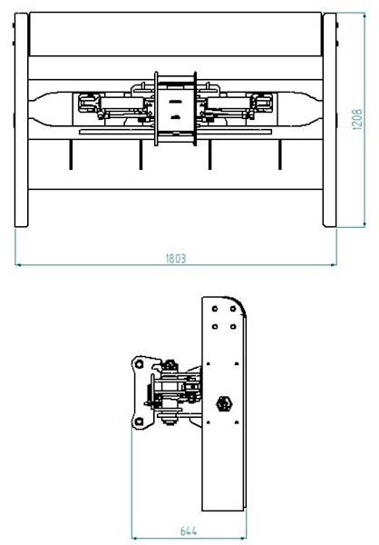 Belka równająca hydrauliczna 2000mm 6-14 T MS08
