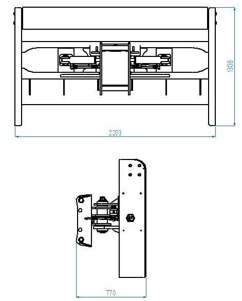 Belka równająca hydrauliczna 2500mm 14-24 T MS08