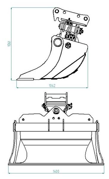 Łyżka skandynawska hydrauliczna 1600mm 8-10T MS08