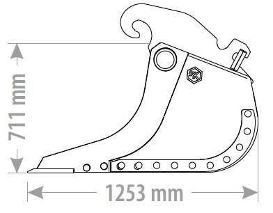 Łyżka do przesiewania 1600mm 12-14T