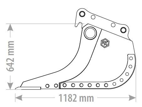Łyżka do przesiewania 1600mm 10-12T