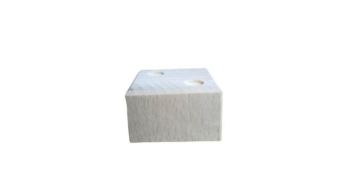 Noga stopka z drewna buk natura kostka 50x50x50 mm