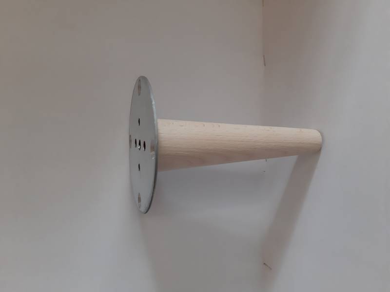 Noga buk natura stożek toczony  45x25 h 250 mm