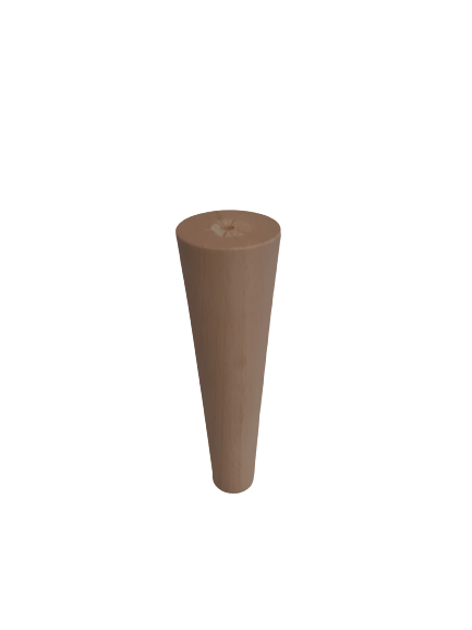 Noga buk natura stożek toczony  45x25 h 200 mm