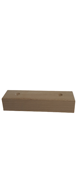 Noga buk natura prostokątna bez frezu 150x40 h 30